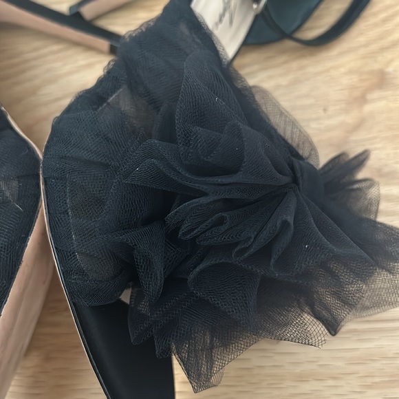 Isa Tapia GIGI BLACK SATIN tulle heels size 39.5- EUC - Picture 11 of 16